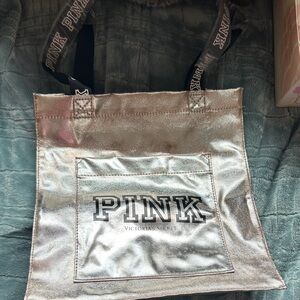 Victoria's Secret PINK Silver Tote Bag fill a bag